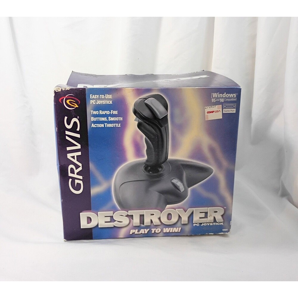 Gravis Destroyer Joystick Model 10501 NEW Vintage PC Flight Controller SEALED